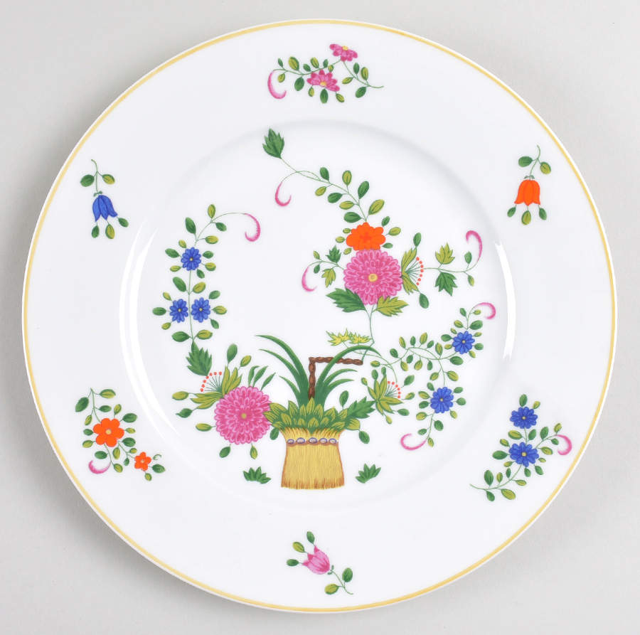 Chine Petit Panier Chinois White Luncheon Plate by Raynaud-1