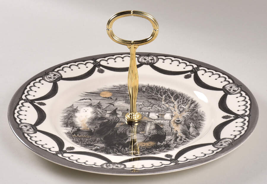 Coven Round Serving Plate with Center Handle (Dp) Hc by Royal Stafford-1