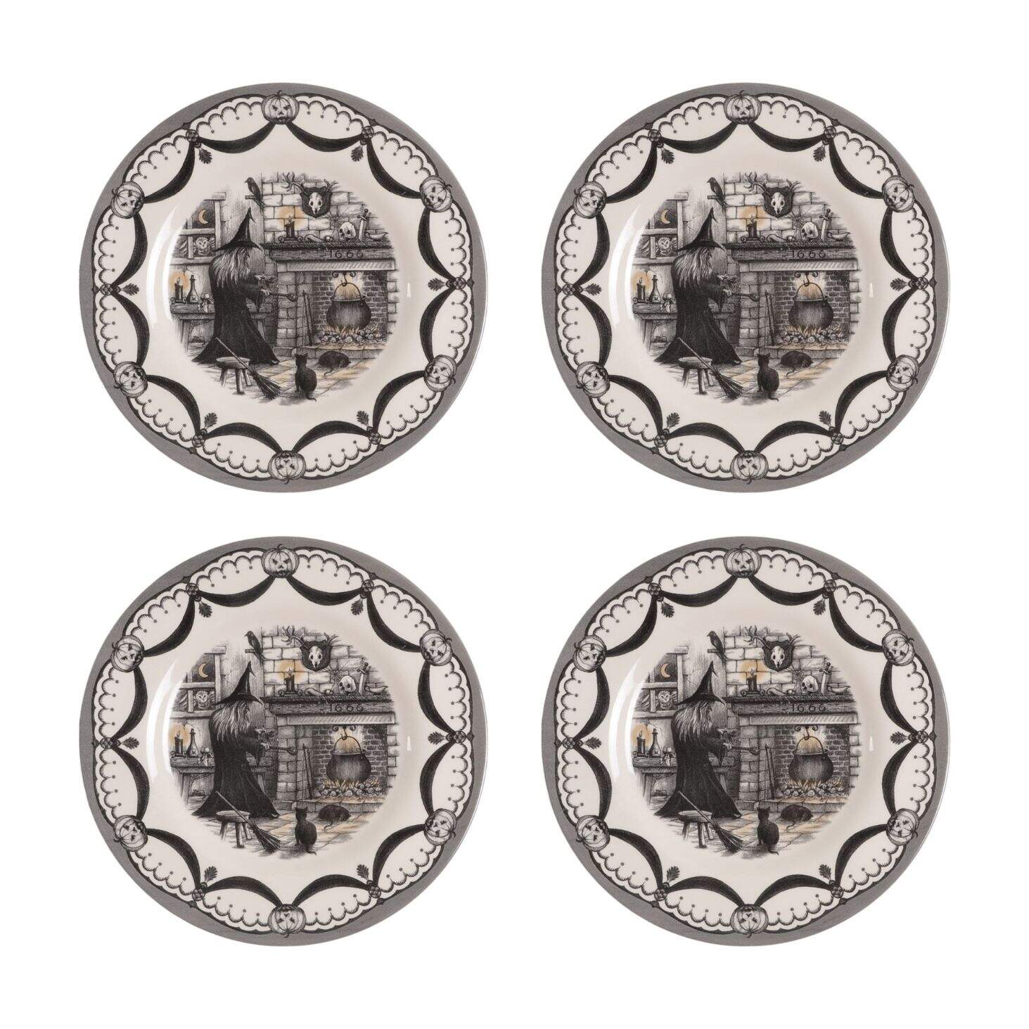 Haunted Home Salad Plate - Set of 4 by Royal Stafford-1