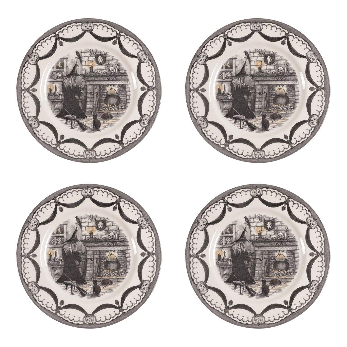 Haunted Home Dinner Plate - Set of 4 by Royal Stafford-1