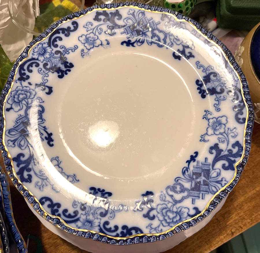 Nankin (Flow Blue) Dinner Plate by Royal Doulton-1