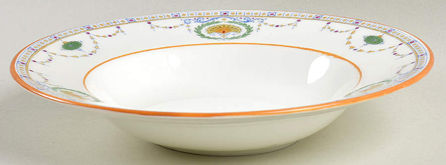 H525 Yellow Rim Soup Bowl by Royal Doulton-1