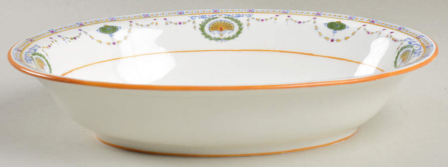 H525 Yellow 9" Oval Vegetable Bowl by Royal Doulton-1