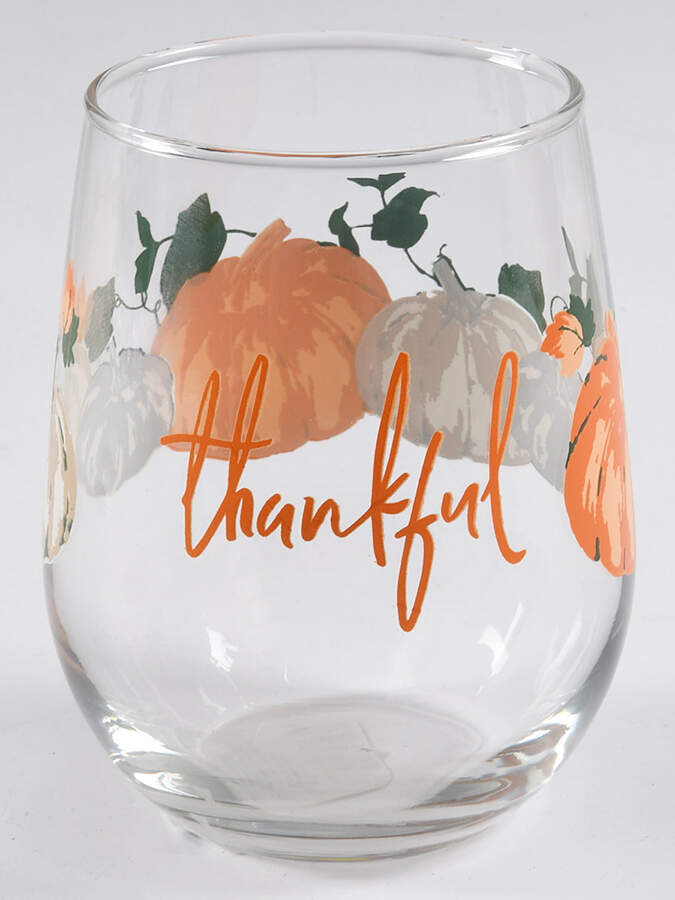 Pumpkins Glassware Stemless Wine by Royal Norfolk-1
