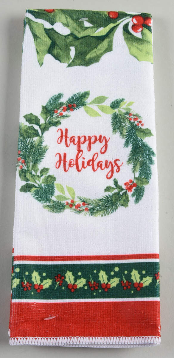 Holly Berry Cloth Kitchen Towel by Royal Norfolk-1