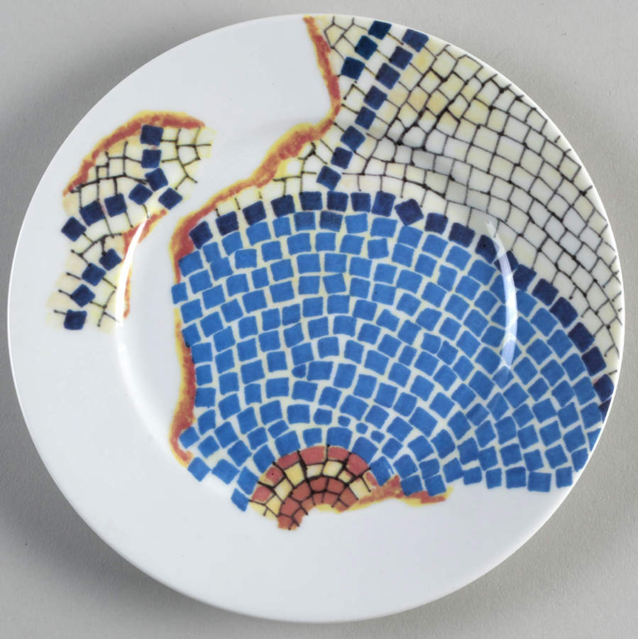 Mosaiques Blue Center Salad Plate by Raynaud-1