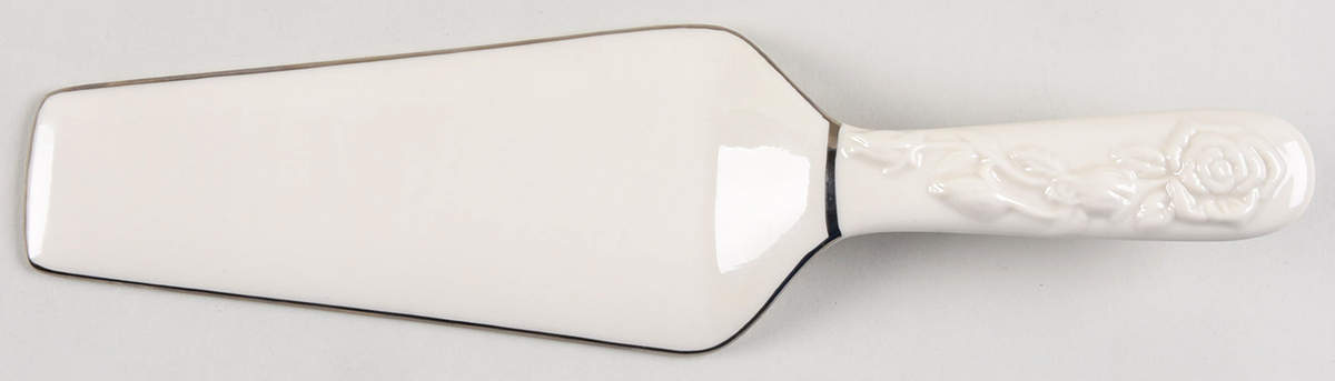 RLI3 (Platinum Trim) Solid Ceramic Pie/Cake Server by Royal Limited-1