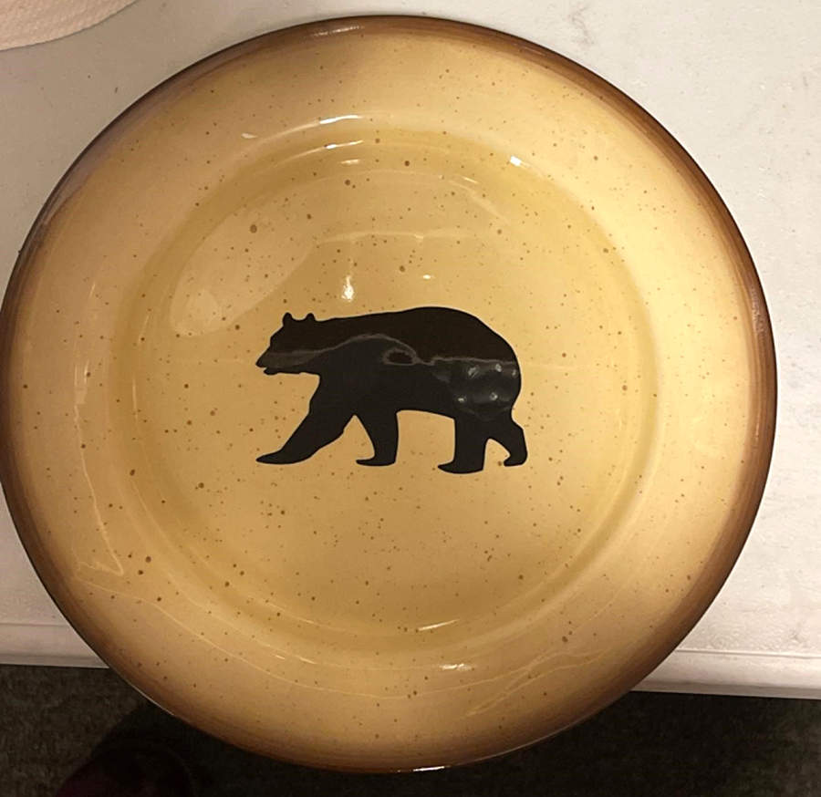 Primitive Wildlife Luncheon Plate by Robert A. Geary-1
