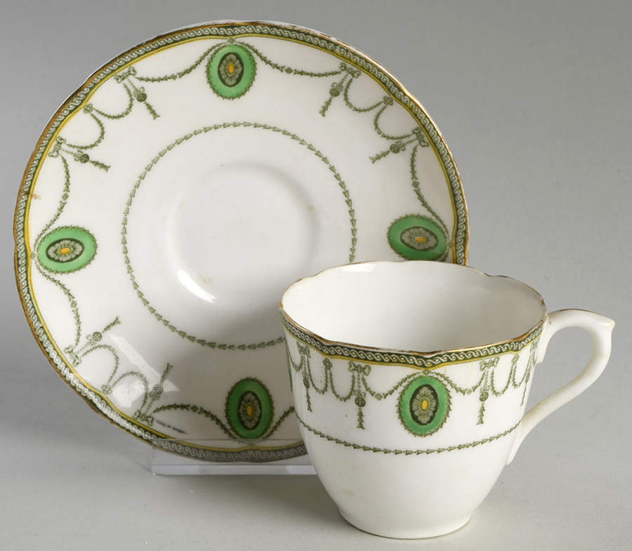 Countess Green Flat Cup & Saucer Set by Royal Doulton-1
