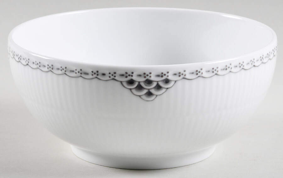 Black Lace 7" Round Vegetable Bowl by Royal Copenhagen-1