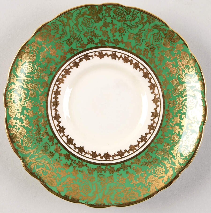 8473-Green Saucer by Royal Stafford-1