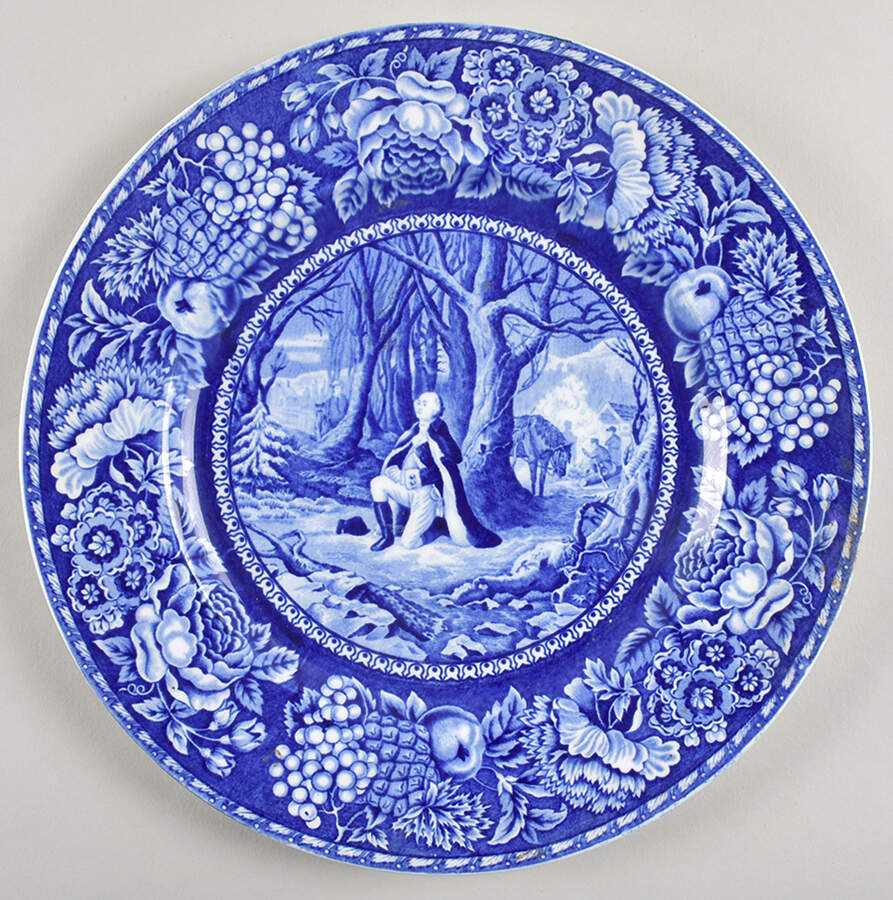 Washington's Prayer at Valley Forge 1777 Dinner Plate by Royal Crownford-1