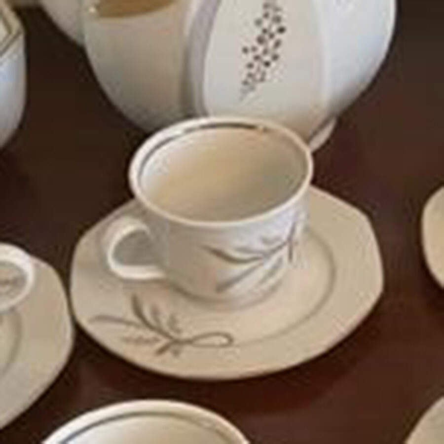 Lady Angela Flat Demitasse Cup & Saucer Set by Retsch & Co-1