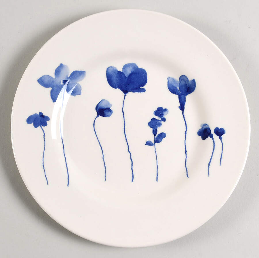 Blue Spring Flowers Salad Plate by Royal Stafford-1