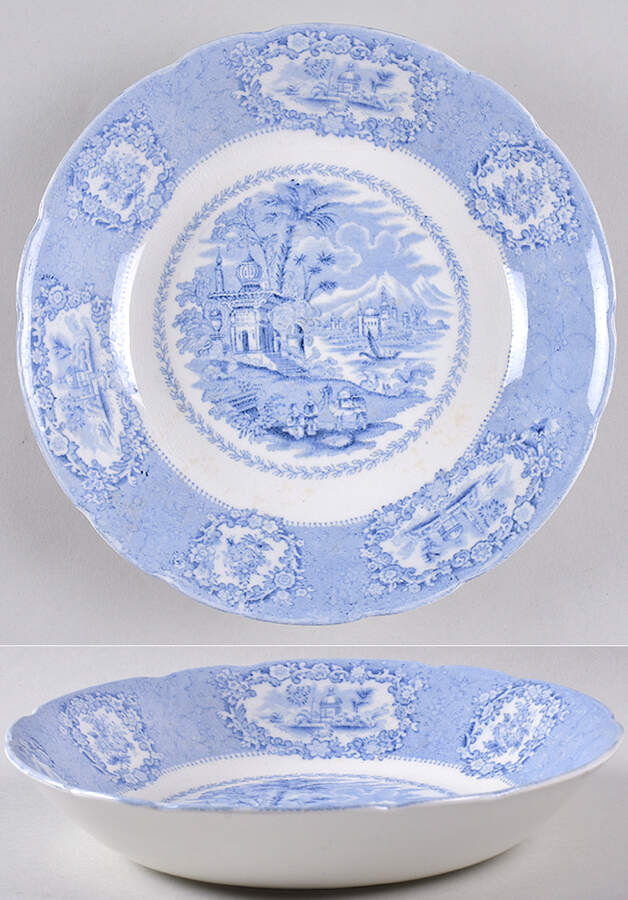 Oriental (Blue, No Trim) Coupe Soup Bowl by Ridgway (Ridgways)-1