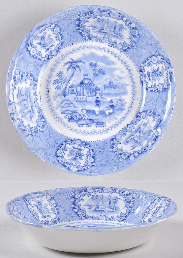 Oriental (Blue, No Trim) Fruit/Dessert (Sauce) Bowl by Ridgway (Ridgways)-1