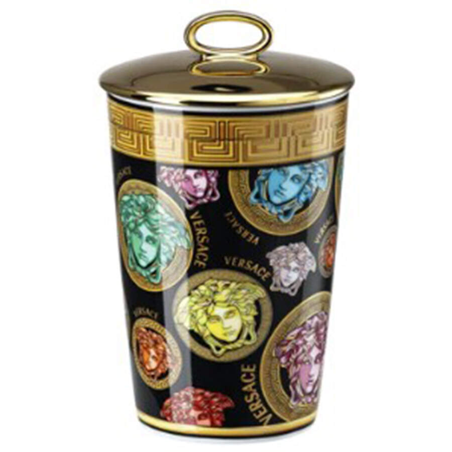Medusa Amplified Golden Coin Candle Votive & Lid by Rosenthal - Continental-1