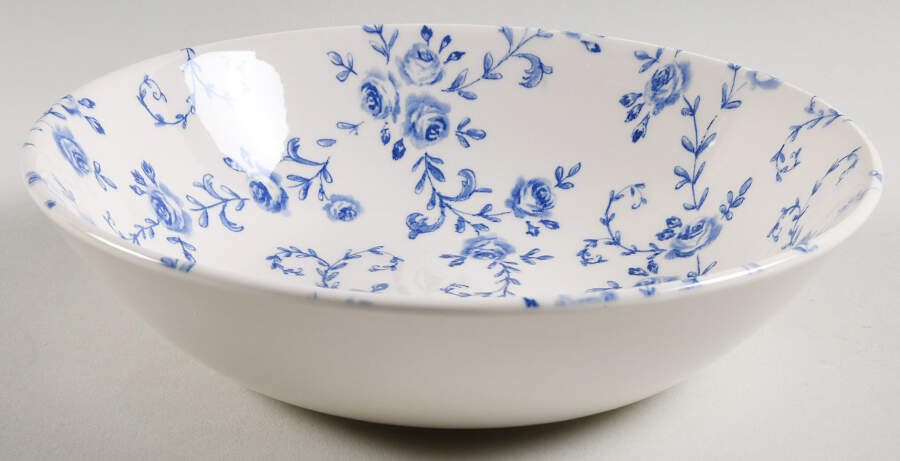 Rose Blue Coupe Cereal Bowl by Royal Stafford-1