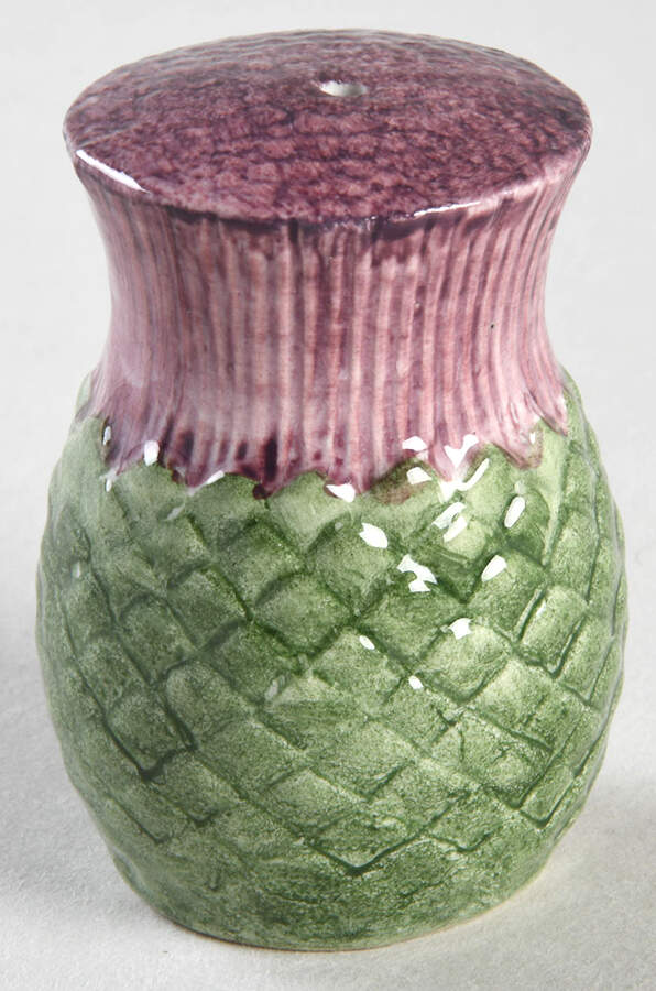 Thistle (Green Background) Salt Shaker by Royal Winton-1