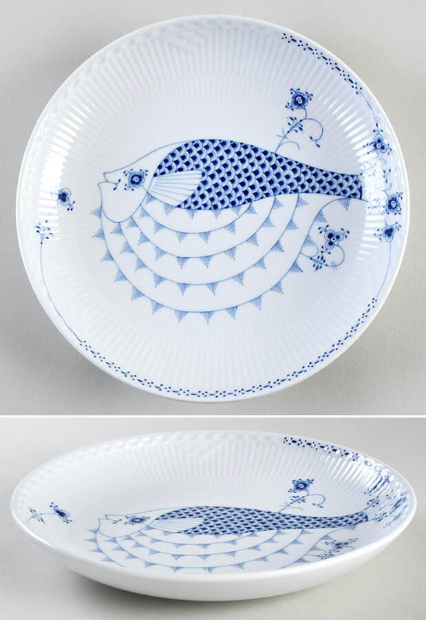 Royal Creatures 9" Shallow Round Bowl by Royal Copenhagen-1