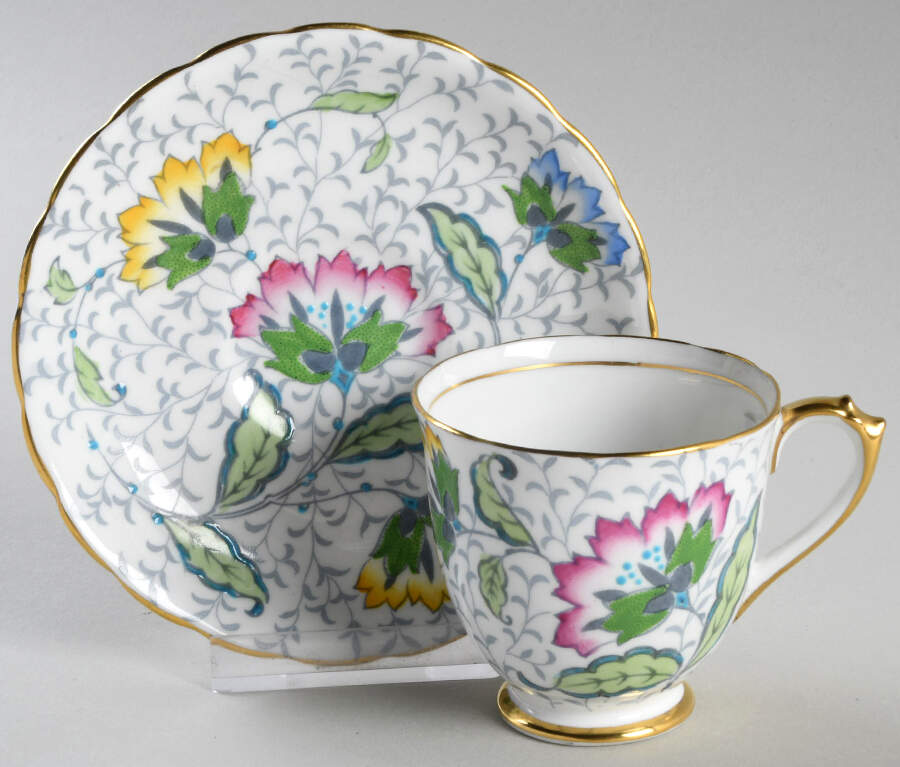 4110A Footed Demitasse Cup & Saucer Set by Royal Chelsea-1