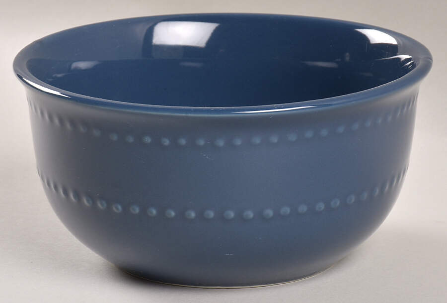 Beaded Edge Dark Blue Soup/Cereal Bowl by Royal Norfolk-1