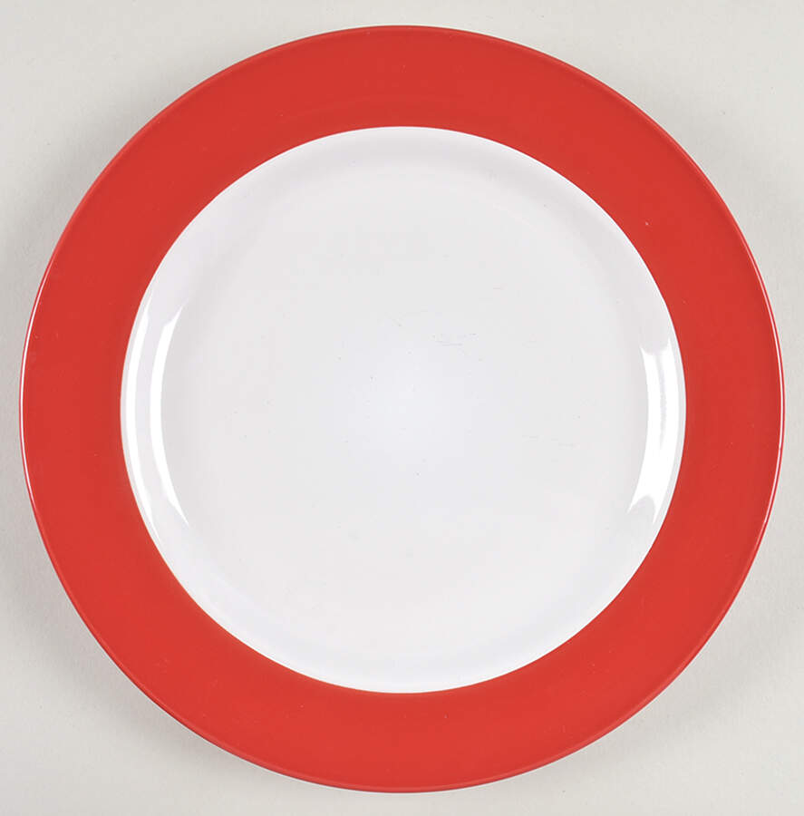 Two-Tone Red & White Dinner Plate by Royal Norfolk-1