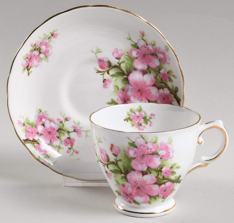5062 Flat Cup & Saucer Set by Rosina-Queens-1