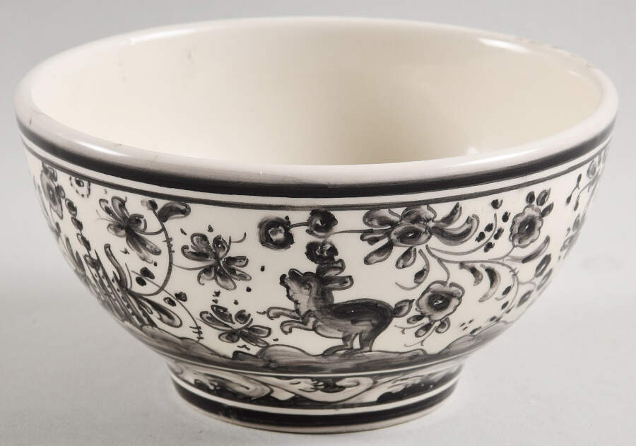 Seventeenth Century (XVII) Black Coupe Cereal Bowl by Real Ceramica-1