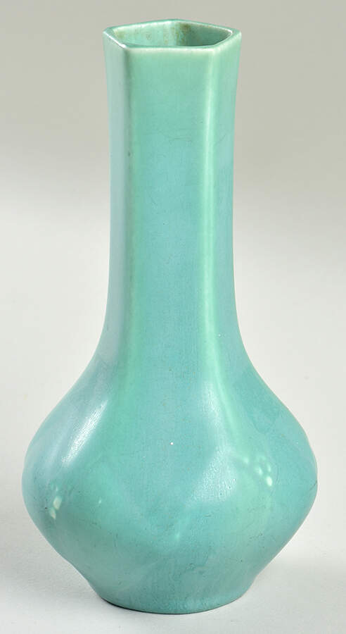 Turquoise Matte Glaze #6117 6" Vase by Rookwood-1