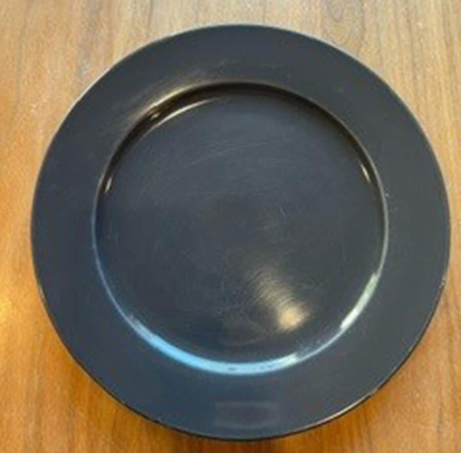 Chinese Porcelain Graphite Dinner Plate by Restoration Hardware-1