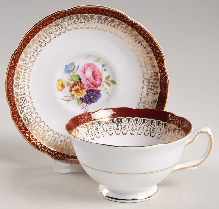 1838 Footed Cup & Saucer Set by Royal Grafton-1