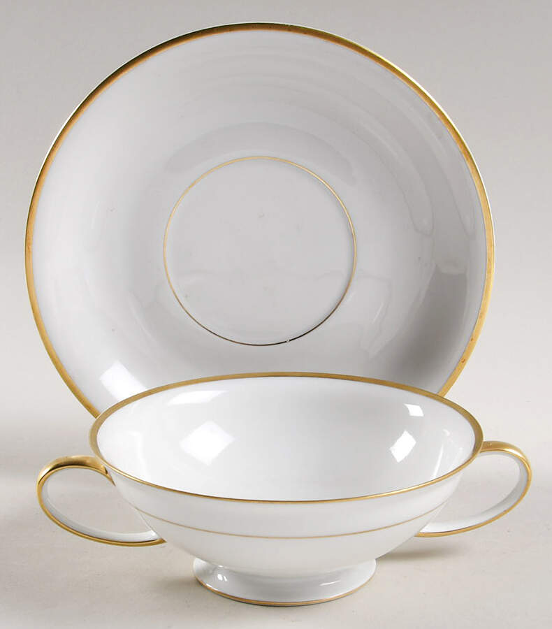 R3135 Footed Cream Soup Bowl & Saucer Set by Rosenthal - Continental-1