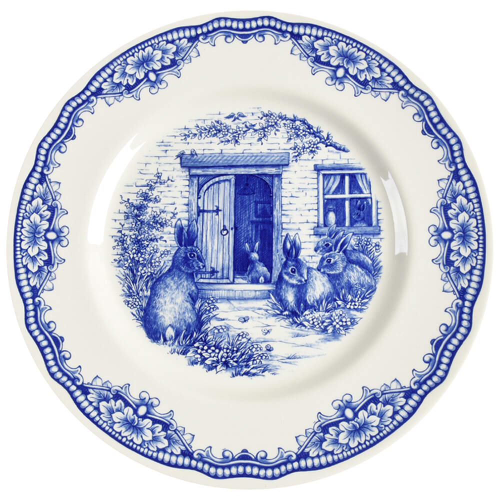 Bunny Home Blue Dinner Plate by Royal Stafford-1