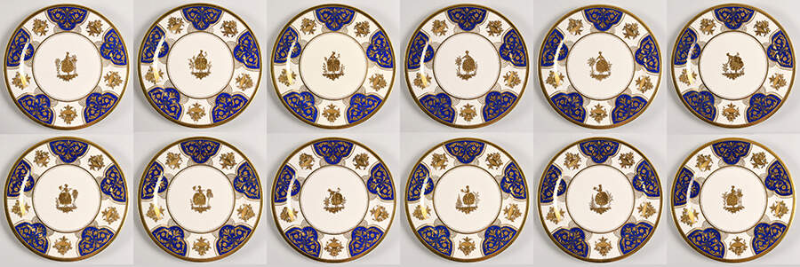 FNZ19 (Set of 12, 2 Each Motif 1-6 ) Dinner Plate by Franziska Hirsch-1