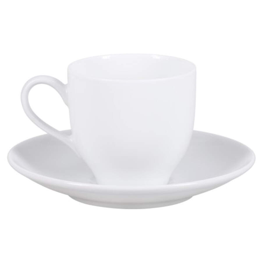 Sevres White Flat Demitasse Cup & Saucer Set by Royal Limoges-1