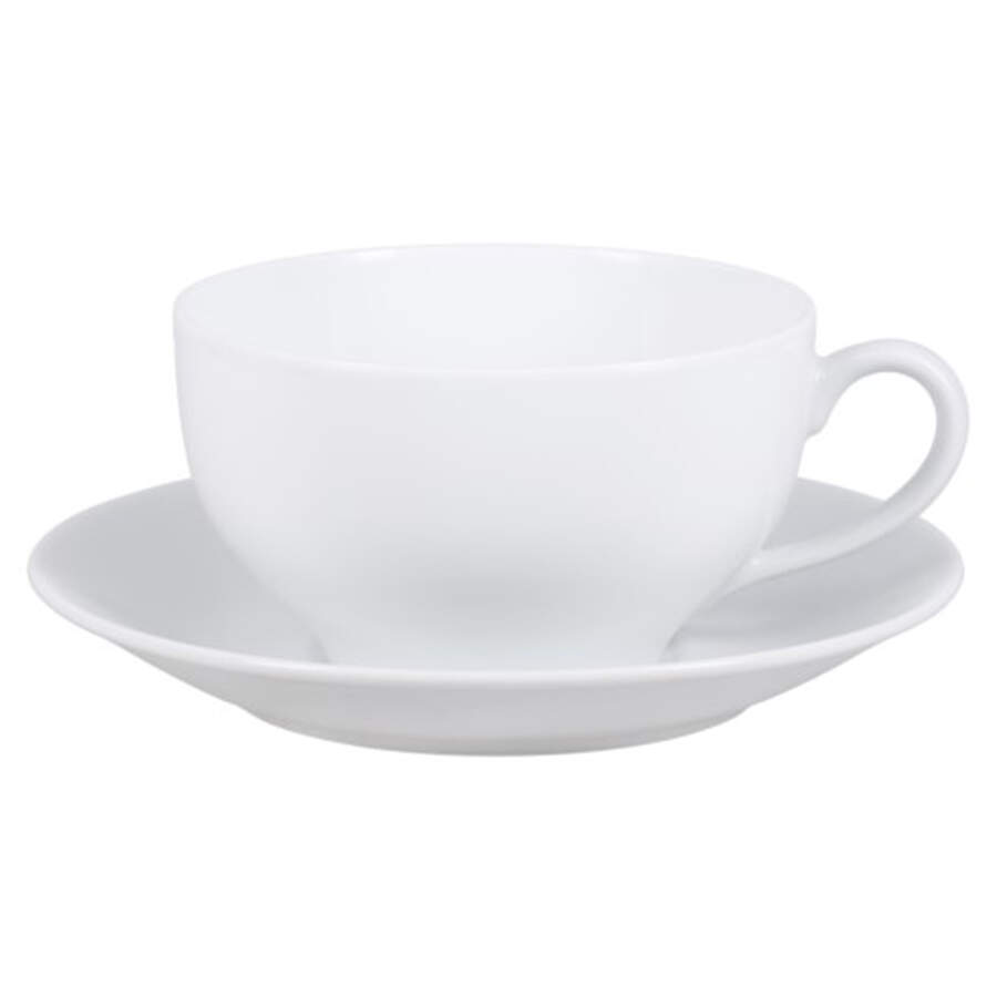 Sevres White Breakfast Cup & Saucer Set by Royal Limoges-1