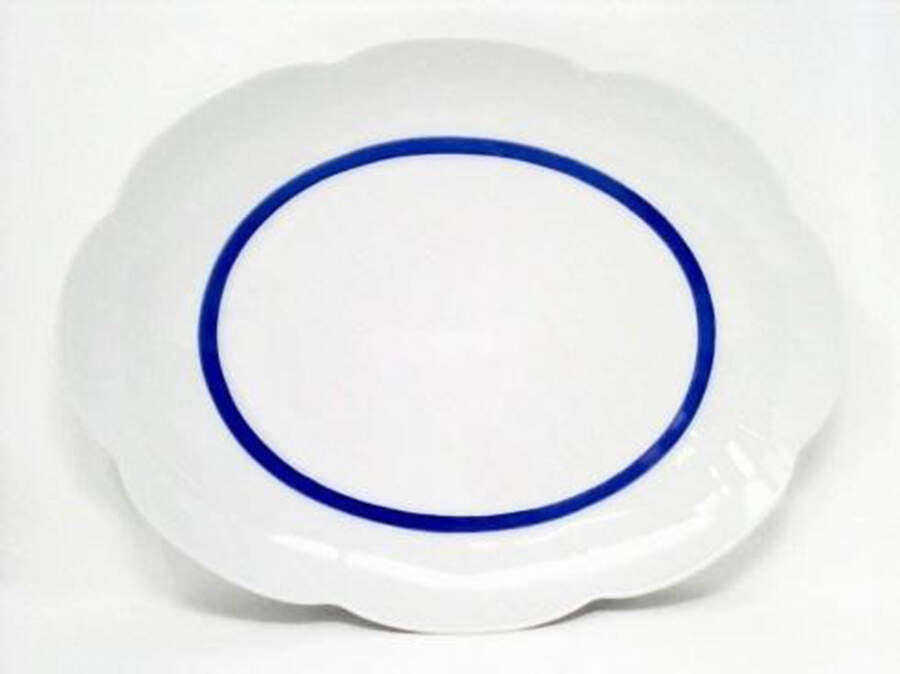 Fleur'T Bleu 14" Oval Serving Platter by Royal Limoges-1