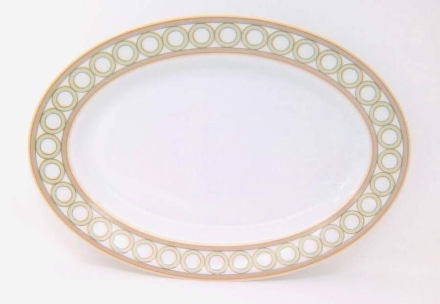 Jardin Francais 12" Oval Serving Platter by Royal Limoges-1