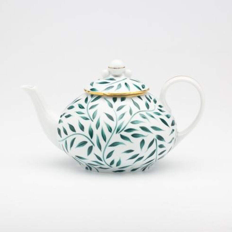 Olivier-Green Small Teapot & Lid by Royal Limoges-1