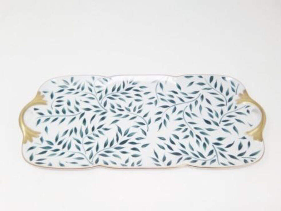 Olivier-Green 15" Rectangular Serving Platter by Royal Limoges-1