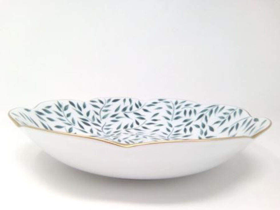 Olivier-Green 11" Deep Round Platter by Royal Limoges-1