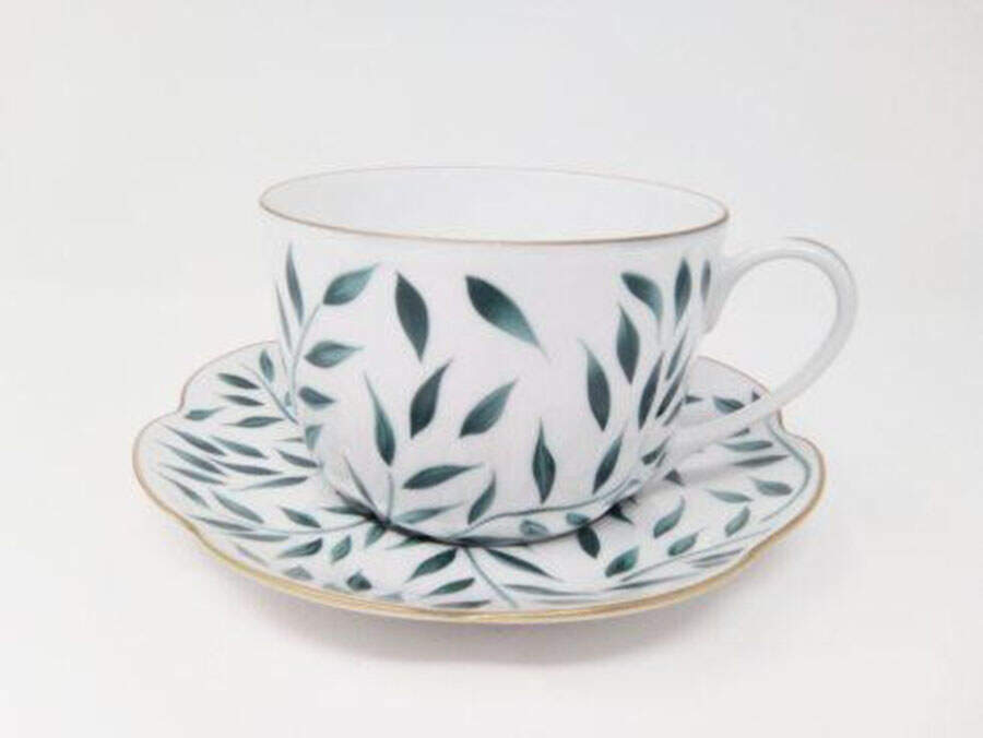 Olivier-Green Breakfast Cup & Saucer Set by Royal Limoges-1