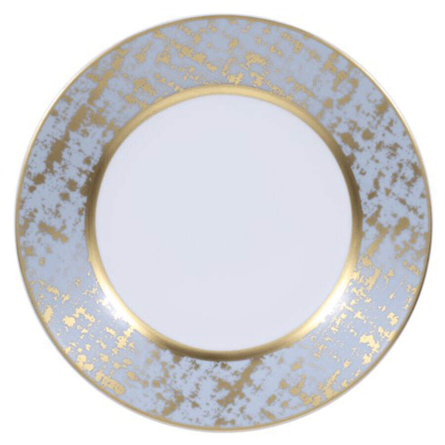 Tweed Grey & Gold Salad/Dessert Plate by Royal Limoges-1