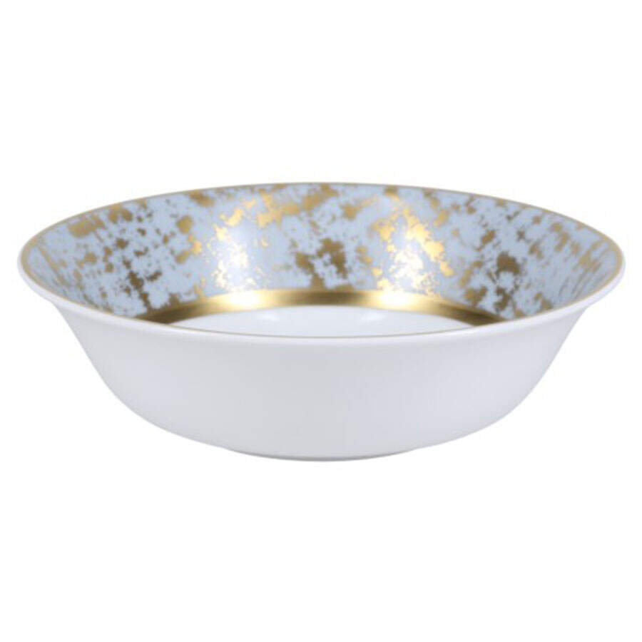 Tweed Grey & Gold Deep Soup/Cereal Bowl by Royal Limoges-1