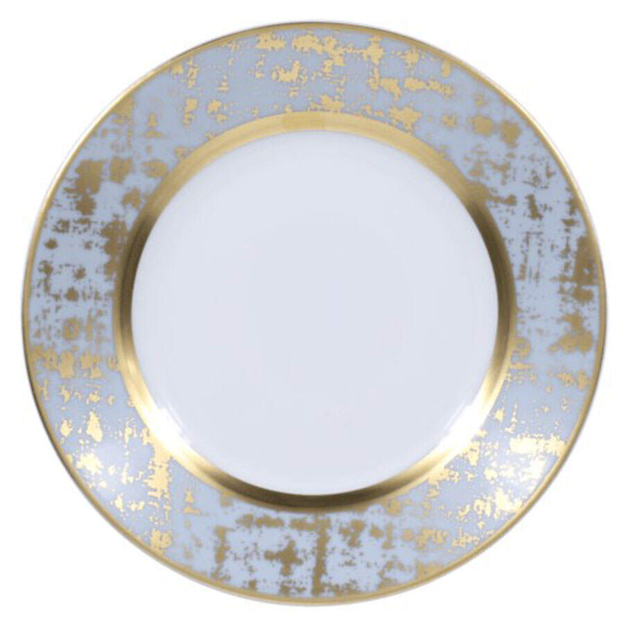 Tweed Grey & Gold Bread & Butter Plate by Royal Limoges-1
