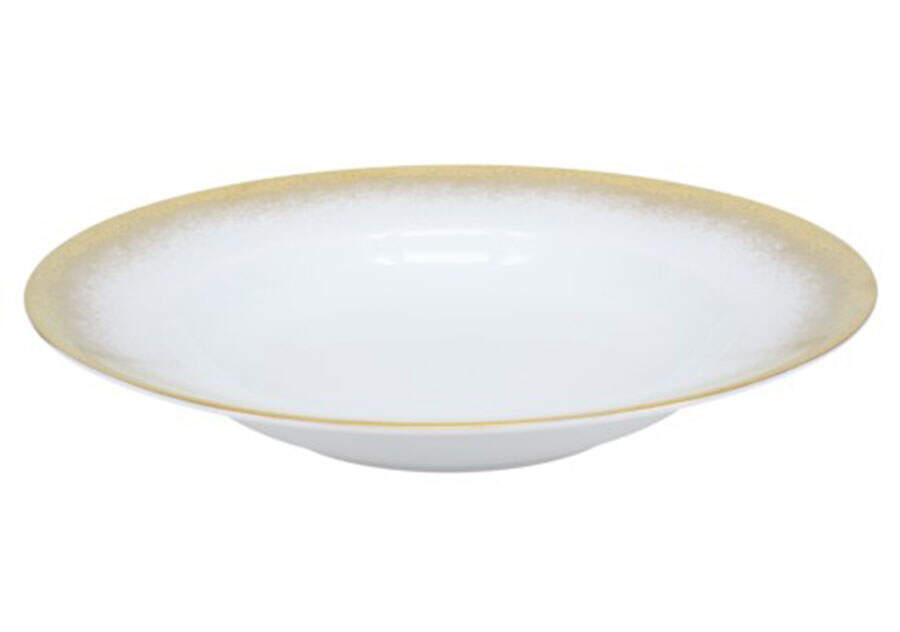 Yellow Fire Large Rim Soup Bowl by Royal Limoges-1