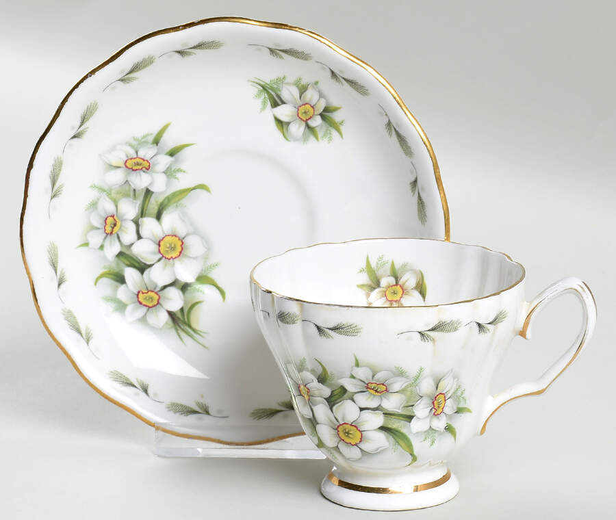 RVA98 Footed Cup & Saucer Set by Royal Vale-1