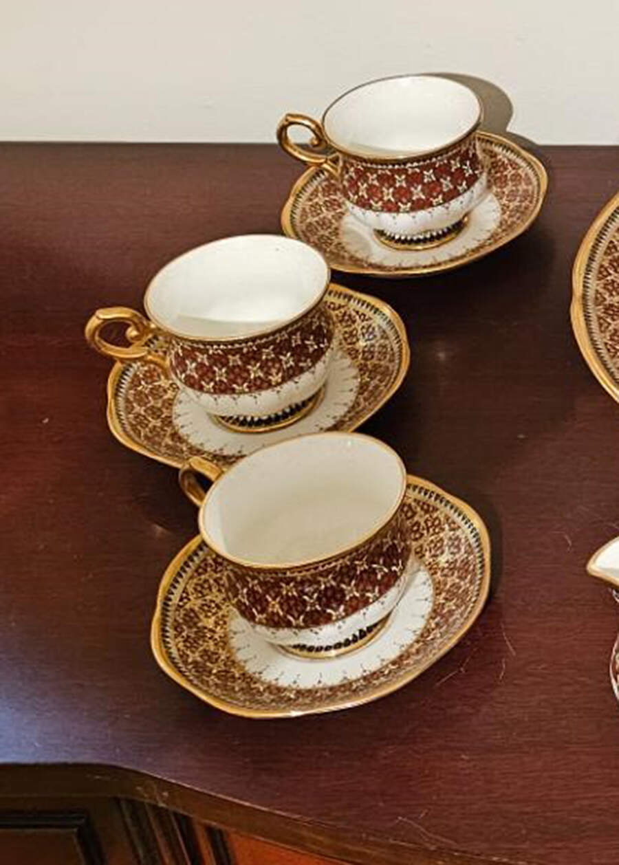 Royal White Footed Cup & Saucer Set by Royal Bone China-1