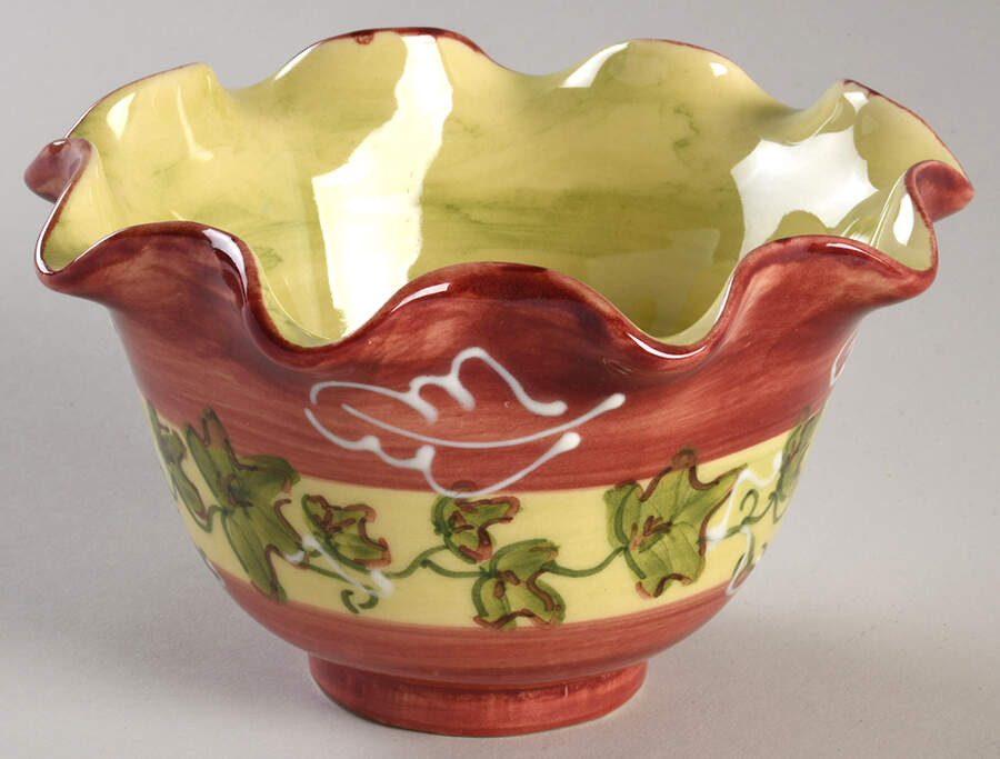 RPV5 5" Ruffled Bowl by Romancing Provence-1